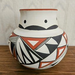 Vintage Native American Acoma Pottery Vase D.T.