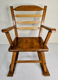 Adorable Child's Wooden Musical Rocking Chair, Tested