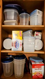 Assortment Of Plastic Tupperware Containers