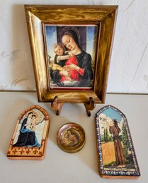 Collection Of Religious Vintage Photos INC Madonna Mary And Folk Art