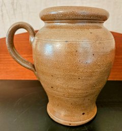 Vintage Brown Glazed Pottery Jug