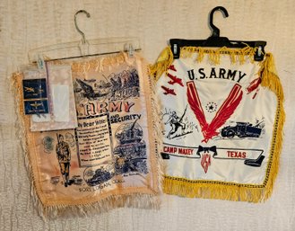 2 Vintage WWII  Satin Camp Maxy And Freedom And Security With Added Handkerchief