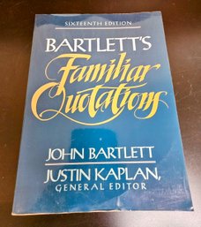 Bartletts Familiar Quotes Book Sixteenth Edition