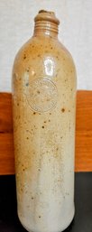 Vintage Germen Stoneware Birresborn  Bottle With Cork