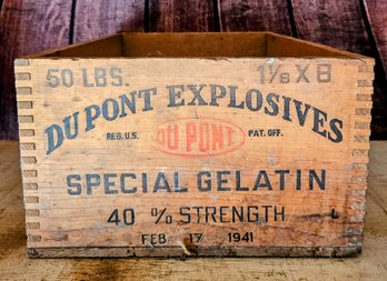 Dupont Explosives Wooden Box