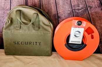 Vintage Military Issue Security Text Combat Bag  IL . Modern Doskocil Cordwheel