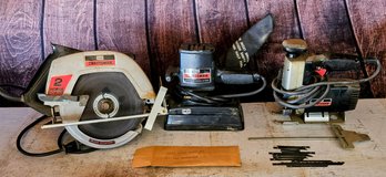 Craftsman 2 Horse Power 7 1/4 Circular Saw ,  Pad Sander And Jigsaw ( Tested)