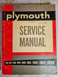 Vintage Plymouth Service Manual 1946-1954