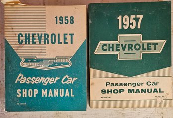 2 Vintage 1957 And 1958 Passenger Car Shop Manuals