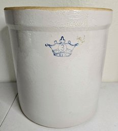 Blue Crown Pottery Stonework Crock Roseville Robinson Ransbottom 8 Gallon