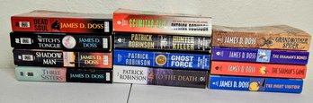 Assortment Of Fiction Paperback Book By Author James Doss & Patrick Robinson