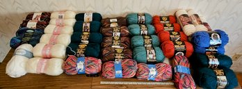 A Large Assortment Of Acrylic Yarn Inc. Caron , Lionbrand, Patons And More