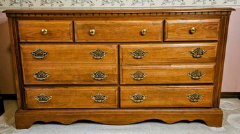 Broyhill Furniture Oak Country Colonial Style Dresser