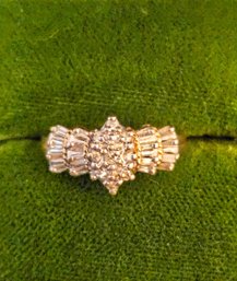 1/4 Karat Yellow Gold Diamond Ring Stamped MW4P, O.25 And 10k Total Weight 2.55g