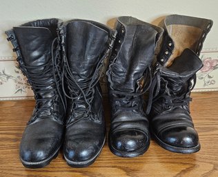 2 Pairs Of Military Issued Combat Boots