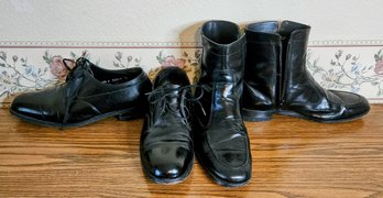 2 Pair Of Mens Florshem Leather Shoes/boots