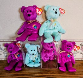 RARE Ty Millennium PE Pellet Beanie Babies Collectable W/Extra 'Arial ' Bear ALL Have  ERRORS