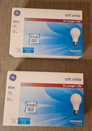 2 Soft White 60W 8 Bulb Value Pack -light Bulbs