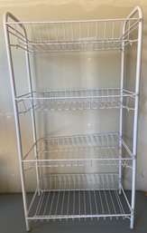 4 Tier White Metal Wire Rack