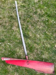 Yard Art Red Metal Shovel