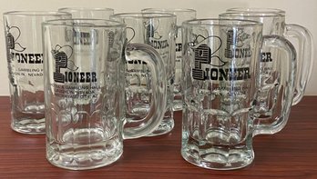 Set Of 8 Pioneer Hotel Glass Mugs