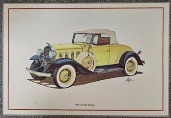 Vintage 1932 Chevrolet Roadster Laminated Placemat