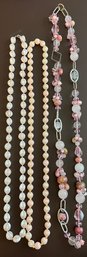 Pink Vintage Costume Necklaces