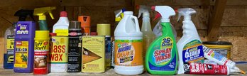 Collection Of Cleaners/chemicals Incl Car Wash, Spray & Wash, Glass Wax, Caulking & More