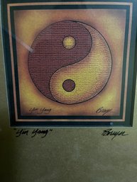 Ying Yang Signed Print Framed