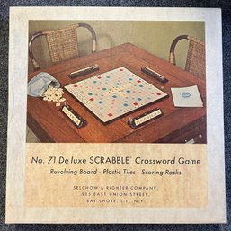 Vintage Deluxe Scrabble Game With Scrabble Word Guide