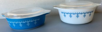 2 Vintage Pyrex Glass With Lid