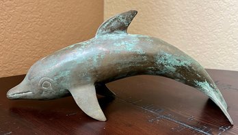 Single Bronze Dolphin Bronze Sculpture