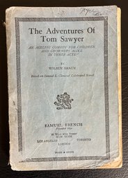 Antique The Adventures Of Tom Sawyer Book Copyright In 1909