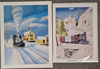 2 Train Prints Incl 169 Train Engine & South Platte Canyon