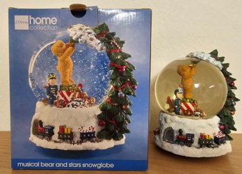 JcPenny Musical Collection Bears & Stars Snow Globe/music Box With Original Packaging