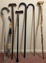 Lot Of Canes Old Umbrella