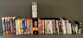 Large Lot Of VHS & DVDs Incl Aladdin, The Little Mermaid, The Titanic & Many More