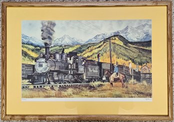 318 Rio Grande Train Print In Wooden Frame