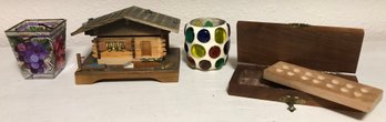 Wooden Swiss Music Box, Plays Moulin Rouge And More