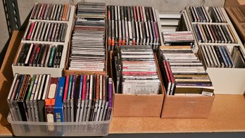 Very Large Lot Of CD's With Storage Racks Incl Jazz, Classical & Much More