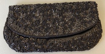 Black Beaded Clutch