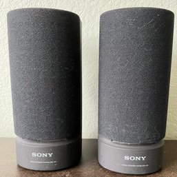 Pair Of Sony Desktop Speakers, Tested And Works