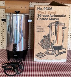 36 Cup West Bend Coffee Maker With Box (tested)