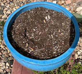 Two Glazed Ceramic Planting Pots