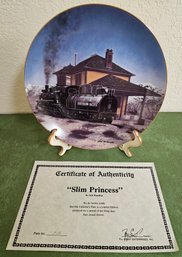 Silver Sandpiper Collectables Plate, Slim Princess #713 With Certificate Of Authenticity