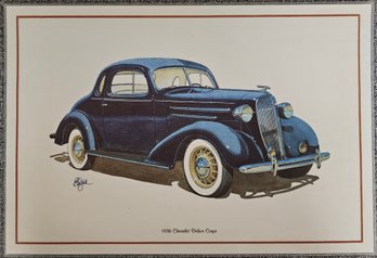 Vintage 1936 Chevrolet Deluxe Coupe Laminated Placemat