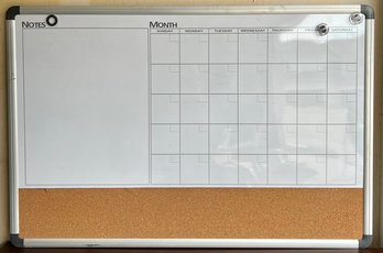 Calendar Whiteboard With Cork And Magnets