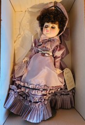 Vintage Effanbee Versailles Doll In Purple Dress & Original Box