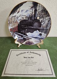 Silver Sandpiper Collectables Plate, Down From Rico # 404 With Certificate Of Authenticity