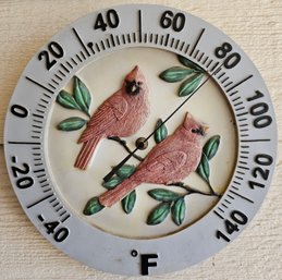 Ceramic Red Cardinal Thermometer